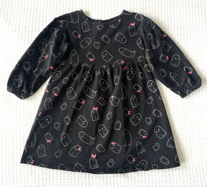 Baby Gap Girls Size 4 Years Halloween Dress Ghost Boos Bows Spooky